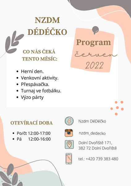 Dédéčko - program