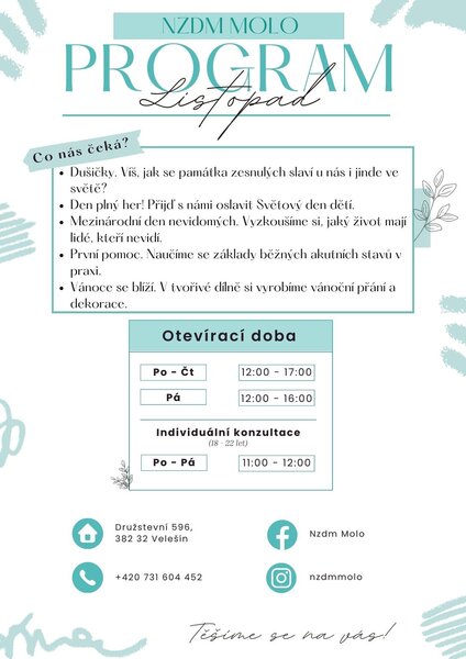 Měsíční program Molo_Listopad 2023